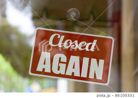 Closed again sign Closed again sign 86100301