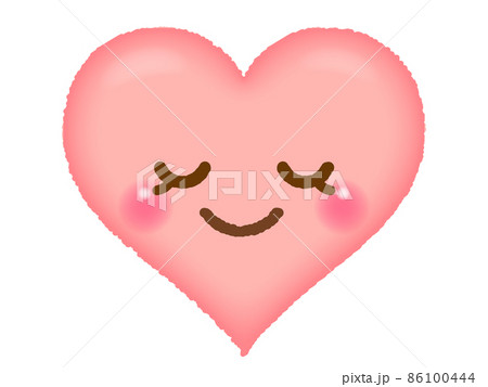 ハートの顔アイコンイラスト素材4のイラスト素材