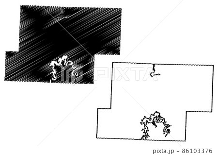 Hickory County, Missouri (U.S. county, United States of America, USA, U.S., US) map vector illustration, scribble sketch Hickory map 86103376