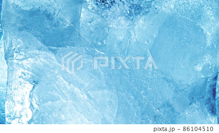 Close-up of broken ice, top shot. Close-up of broken ice, top shot. 86104510