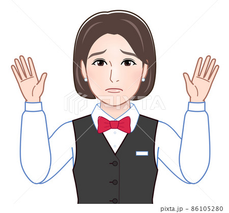 お手上げしている女性 お手上げしている女性 86105280