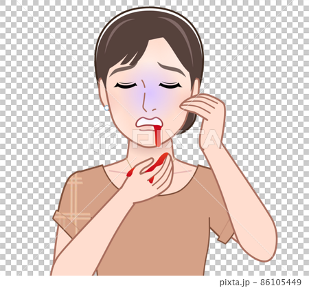 因病嘔吐的女性 86105449