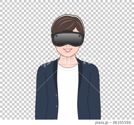 Men enjoying with VR devices 86105588