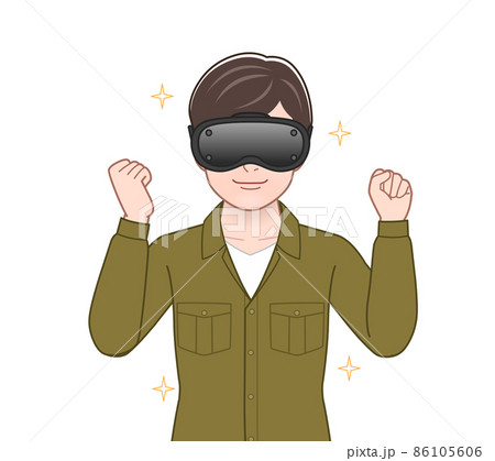 VRデバイスで楽しむ男性 86105606