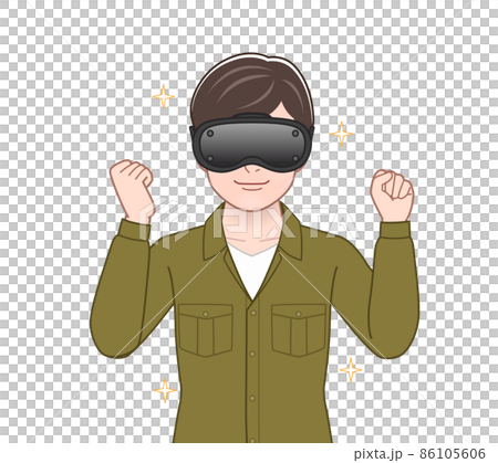 VRデバイスで楽しむ男性 86105606