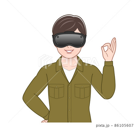 VRデバイスで楽しむ男性 86105607