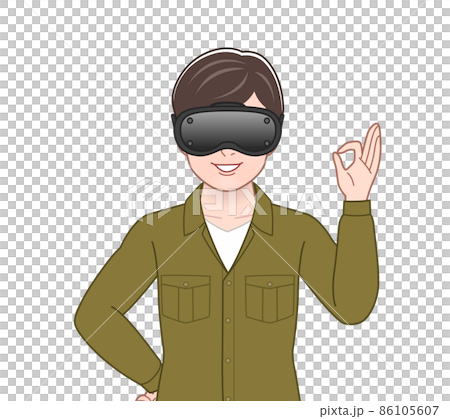VRデバイスで楽しむ男性 86105607
