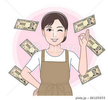 新一万円札を考える女性 86105655