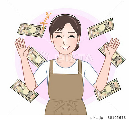 新一万円札を考える女性 86105658