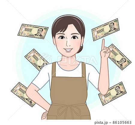 新一万円札を考える女性 86105663