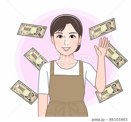 新一万円札を考える女性 86105665