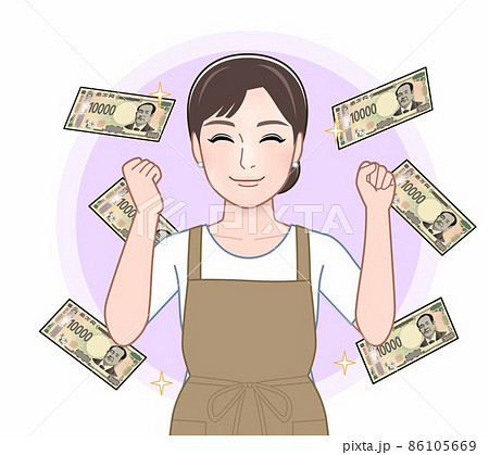 新一万円札を考える女性 86105669