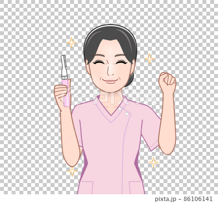 産毛処理をする女性 産毛処理をする女性 86106141