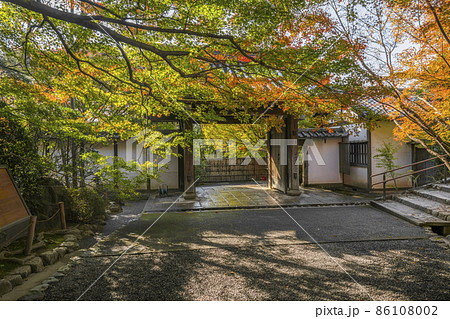 秋の龍安寺(京都)山門 秋の龍安寺(京都)山門 86108002