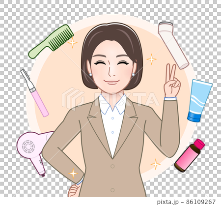 美容に気をつける女性 86109267