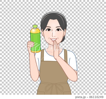 Illustration of a woman with tea 86110249