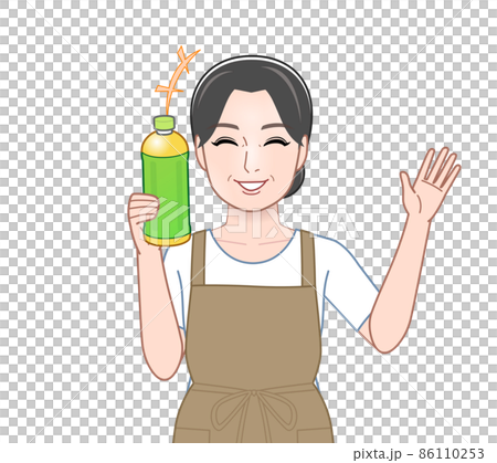 一個喝茶的女人的插圖 一個喝茶的女人的插圖 86110253