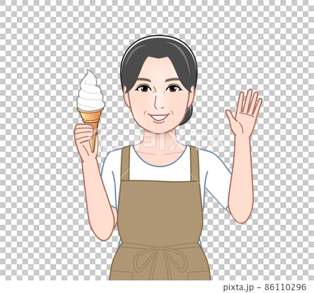 Housewife with ice cream 86110296