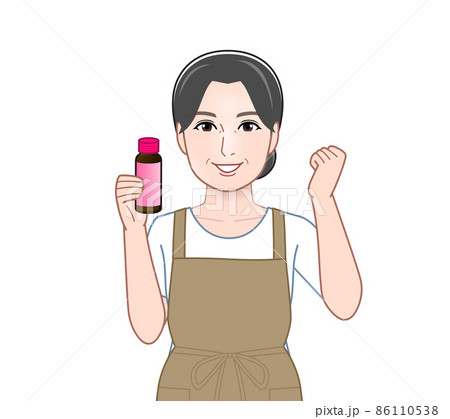 美容ドリンクを飲む主婦 美容ドリンクを飲む主婦 86110538