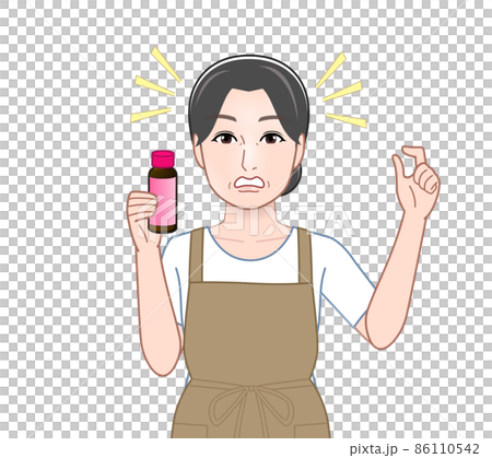 Housewife drinking a beauty drink Housewife drinking a beauty drink 86110542