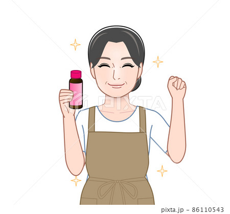 美容ドリンクを飲む主婦 美容ドリンクを飲む主婦 86110543