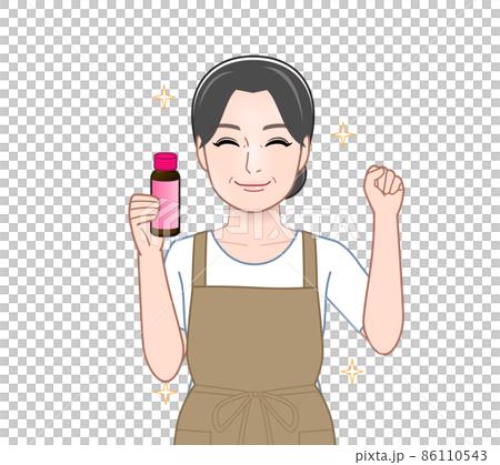 Housewife drinking a beauty drink Housewife drinking a beauty drink 86110543