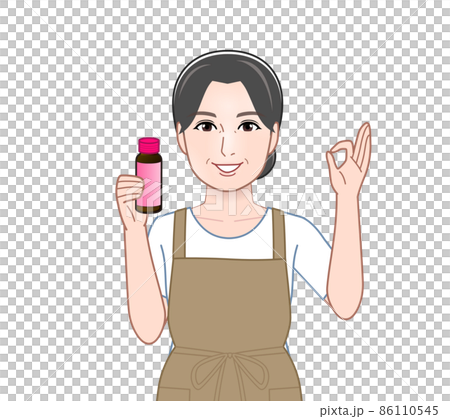 美容ドリンクを飲む主婦 86110545