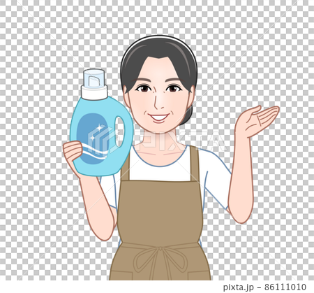 洗濯洗剤と女性 洗濯洗剤と女性 86111010