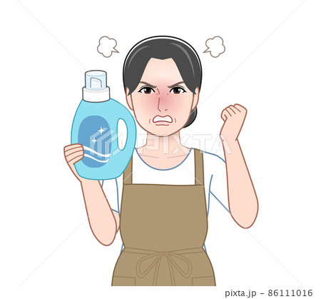 洗濯洗剤と女性 洗濯洗剤と女性 86111016