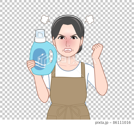 洗濯洗剤と女性 洗濯洗剤と女性 86111016