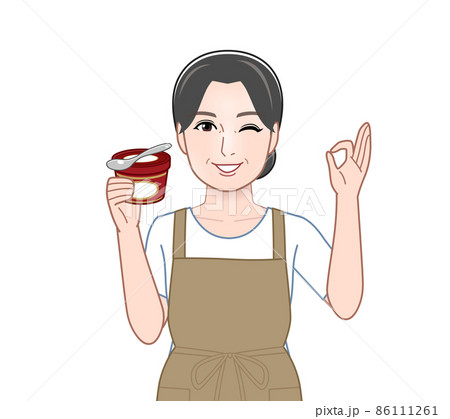 高級アイスを食べる主婦 高級アイスを食べる主婦 86111261