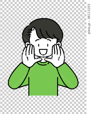 A boy calling 86113203