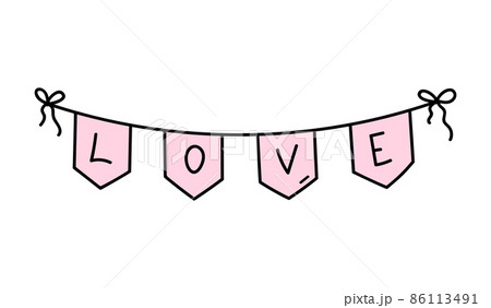 Cute festive bunting for Valentine's Day Cute festive bunting for Valentine's Day 86113491