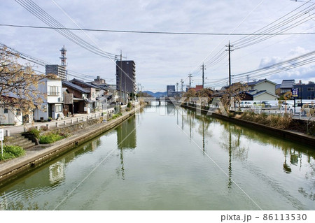 島根県 松江市の天神川 島根県 松江市の天神川 86113530