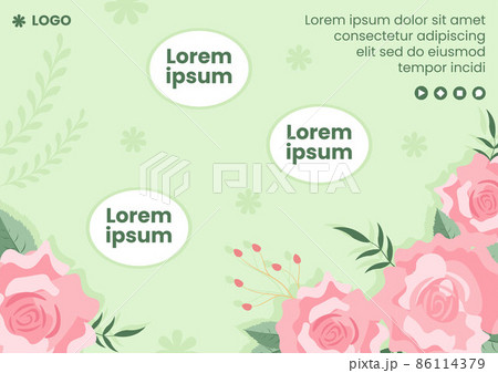 Spring Sale with Blossom Flowers Brochure Template Flat Design Illustration Editable of Square Background for Social Media or Greeting Card 86114379