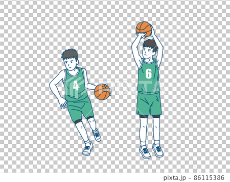バスケットボール 男子 バスケ部 部活 スポーツ 男の子 ドリブル シュート イラスト バスケットボール 男子 バスケ部 部活 スポーツ 男の子 ドリブル シュート イラスト 86115386