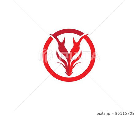 Dragon head symbol illustration 86115708