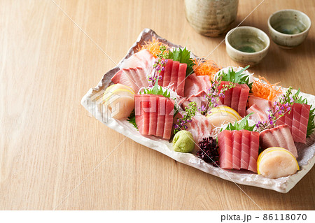 刺身4種盛り合わせ（メバチ鮪、鰤、鯛、帆立） 86118070