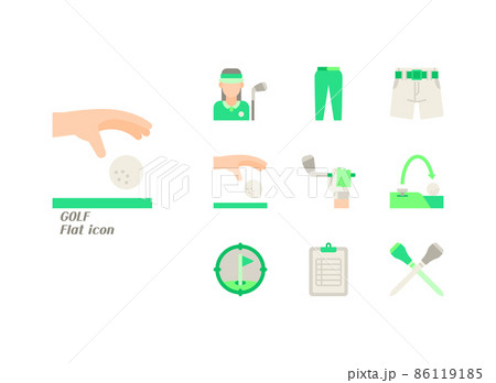 golf vector icon set 86119185