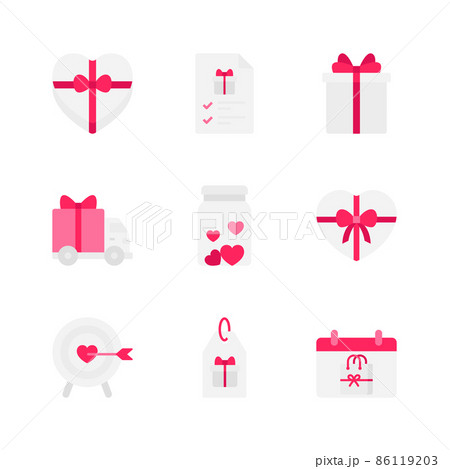 valentines and white day, love event icon series 86119203