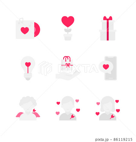 valentines and white day, love event icon series valentines and white day, love event icon series 86119215