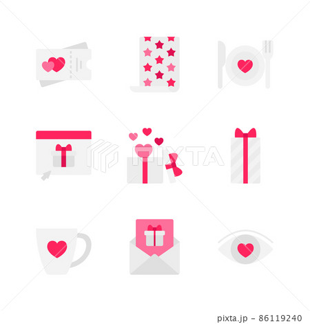 valentines and white day, love event icon series 86119240