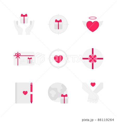 valentines and white day, love event icon series 86119264