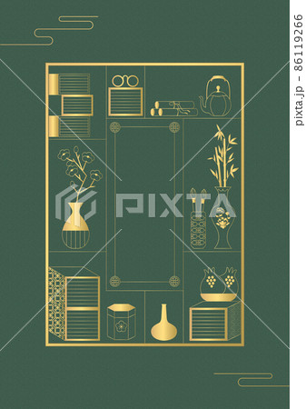 traditional Korean vector illustration background for new year, thanksgiving day 86119266