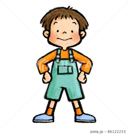 仁王立ちの子供のイラスト素材 仁王立ちの子供のイラスト素材