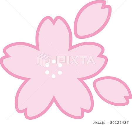 4月のイメージイラスト 桜の花のイラスト素材
