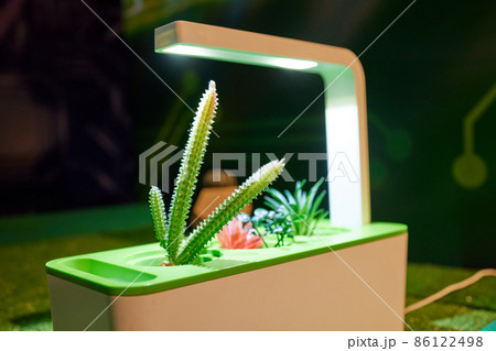 growing plants in a smart hidden form with artificial led lighting. spectrum fitolampy for seedlings and growing plants. 86122498