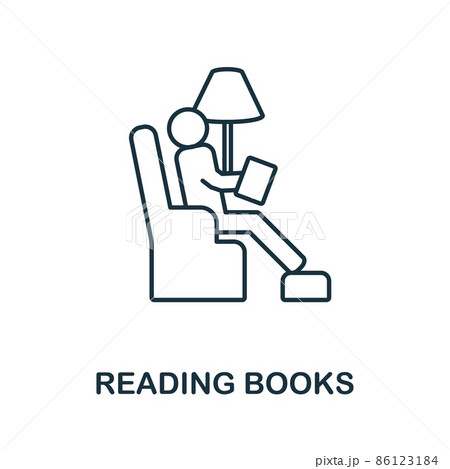 Reading Books icon. Line element from home rest collection. Linear Reading Books icon sign for web design, infographics and more. Reading Books icon. Line element from home rest collection. Linear Reading Books icon sign for web design, infographics and more. 86123184
