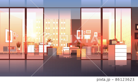 creative workplace modern cabinet empty no people office interior contemporary co-working center 86123623