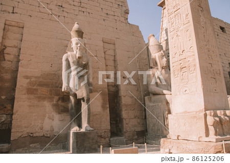 Ruins of the Egyptian Karnak Temple, the largest open-air museum in Luxor 86125206
